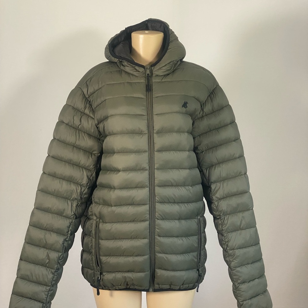 Beverly Hills Polo Club Green Puffer Jacket with Hood